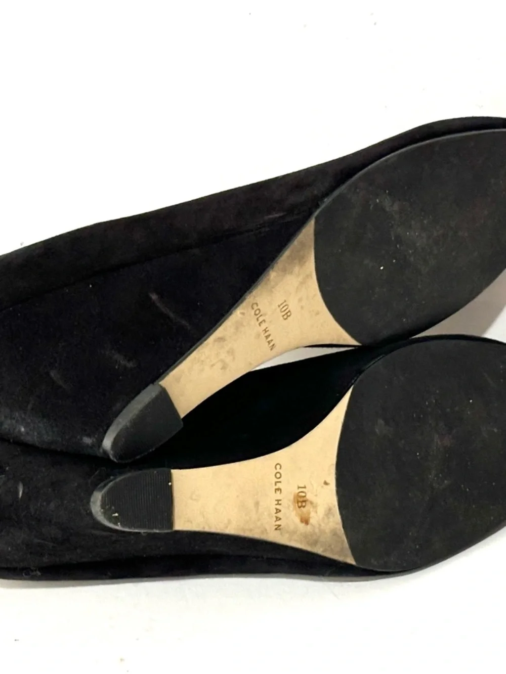 Cole Haan Womens Lainey Pump Size 10 B Black Suede Wedge Heel Dress Shoe